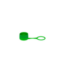 SIMPORT COLORED CLOSURES - Caps, O-Ring & Loop, Green, 1000/cs
