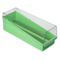 Slide Storage Box with Hinged Lid and Removable Draining Tray, 100-Place for up to 200 Slides, ABS, Green, 6/Unit