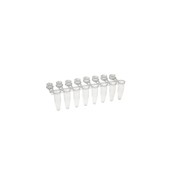 SIMPORT AMPLITUBE PCR REACTION STRIPS - Reaction Strip with Attached Individual Caps, Dome Cap, Natural, 125/cs