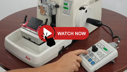 VIDEO: Course and fine retract and advance on Leica RM2255 Microtome