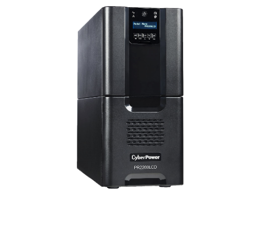 PR2200LCD CyberPower Smart App Sinewave UPS System, 2200VA/1980W, 10 Outlets, AVR, Tower Battery Backup