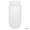 Bottle, Wide Mouth, Large Format, PP Bottle, Attached PP Screw Cap, 2 Litres (0.5 Gallons)