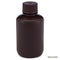 Bottle, Narrow Mouth, HDPE Bottle, Attached PP Screw Cap, Amber, 125mL, 12/Pack
