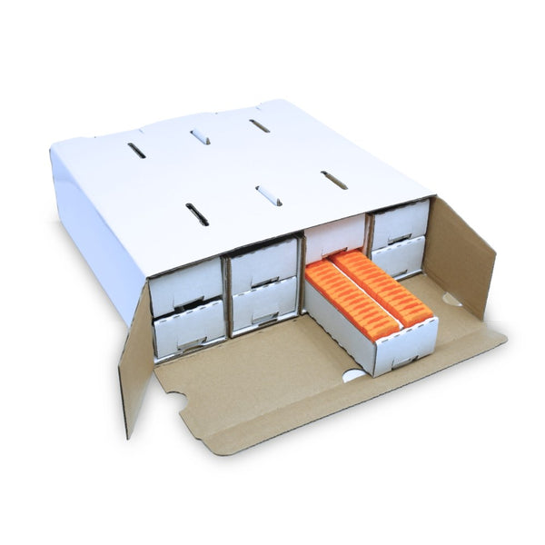 Stackable Slide/Cassette Storage Drawers (Plastic-Coated Cardboard)