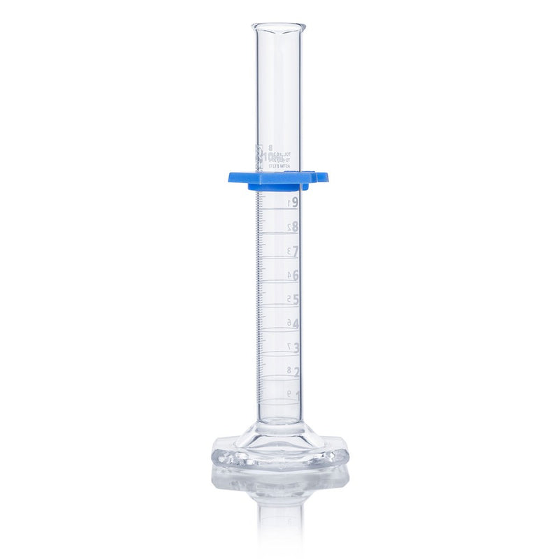 Cylinder, Graduated, Globe Glass, 10mL, Class B, To Deliver (TD), Dual Grads, ASTM E1272, 4/Box
