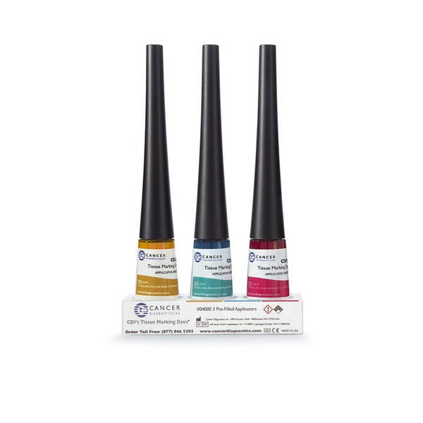 Tissue Marking Dye Kit, Applicator Tip, 3 Color With Plastic Holding Tray