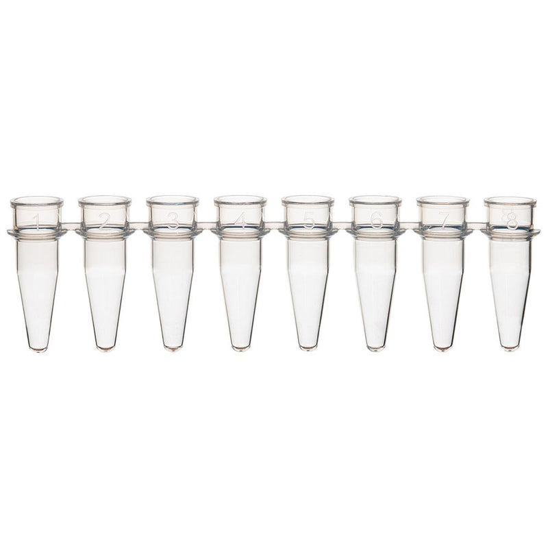 0.2mL 8-Strip Tubes, No Caps, Natural