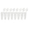 DiamondLink 0.2mL 8-Strip Tubes, with Individually-Attached Flat Caps, Clear