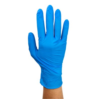 Safe-Touch Blue Nitrile Gloves, 5 Mil