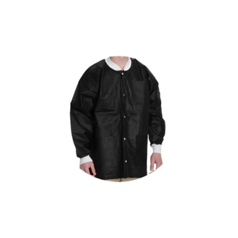 Lab Coats, Knee Length, PK/10, Black