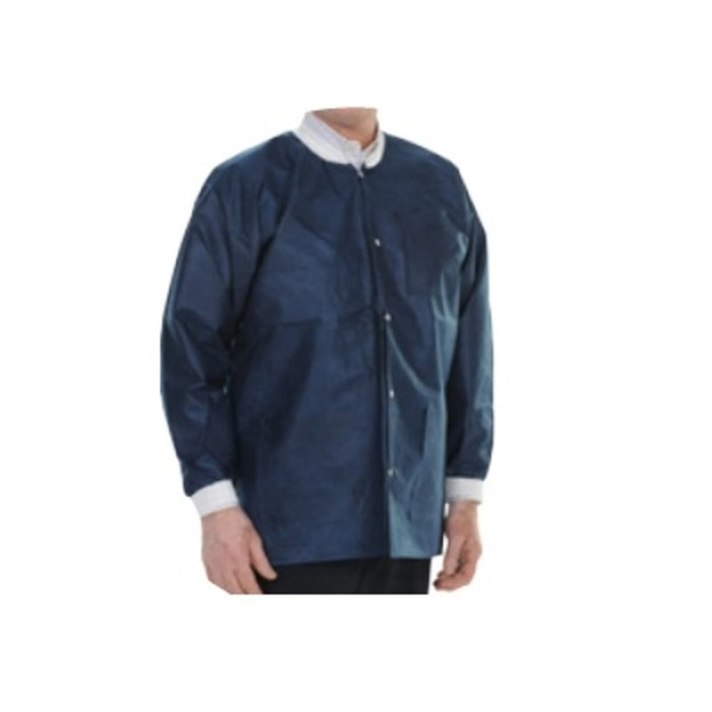 Lab Coats, Knee Length, PK/10, Navy
