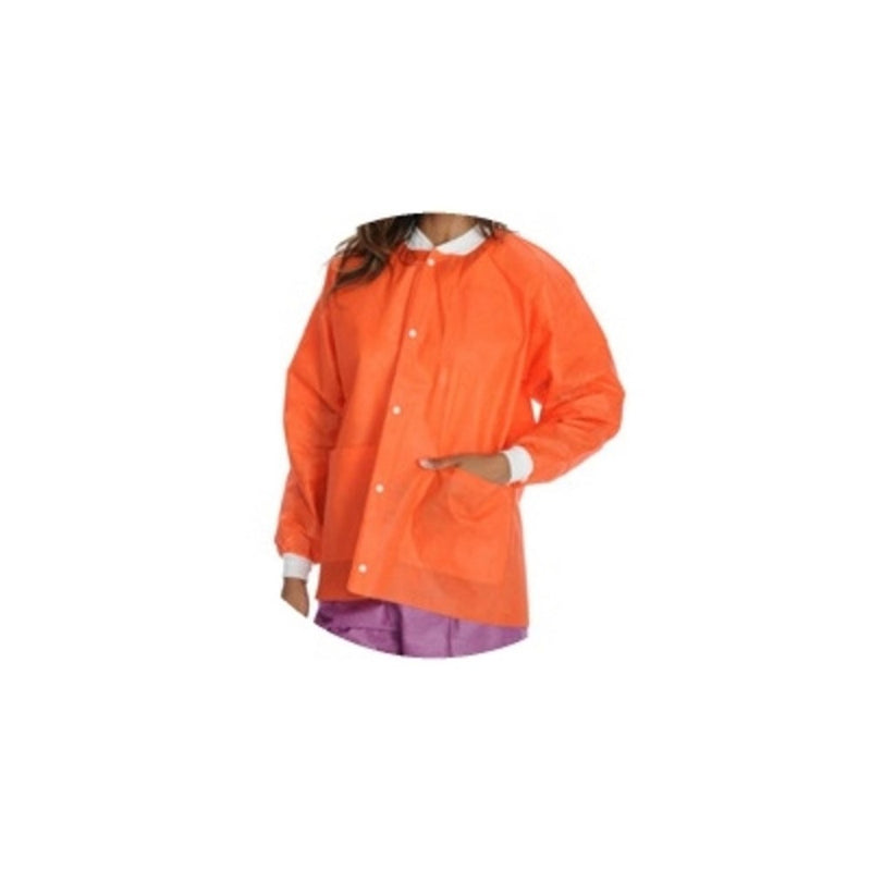 Lab Coats, Knee Length, PK/10, Orange