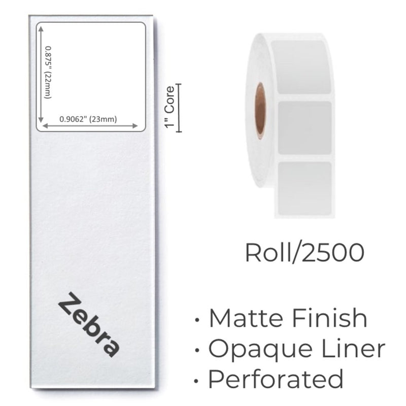 Xylene Resistant Slide Labels ( .9062x .875") - 1" Core (Roll of 2,500)