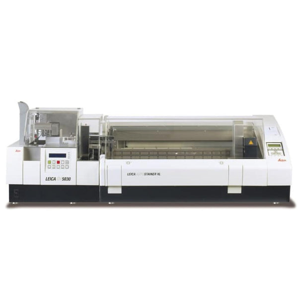 Refurbished Leica Autostianer XL ST5010, TS5015, CV5030 Automated Slide Stainer Coverslipper Workstation