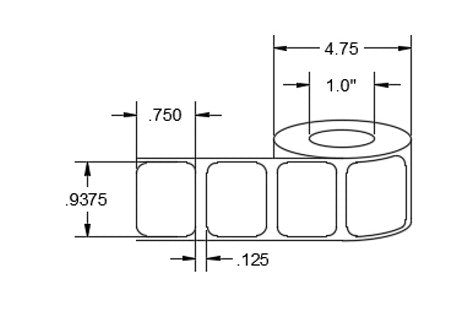 Slide Labels, 1" Core (Roll of 2,000)
