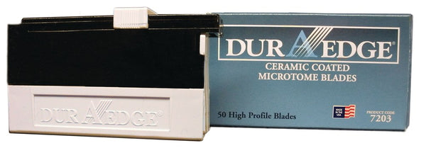 DURAEDGE Economy Disposable Blades, Ceramic Coated, High Profile in Standard Dispenser (Pack of 50)