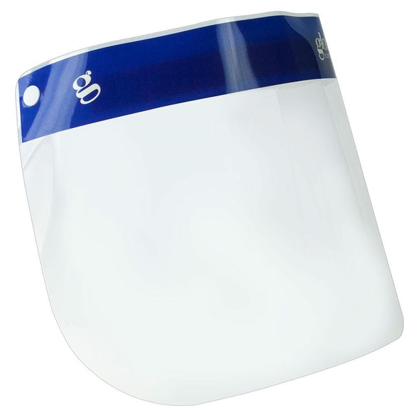 Face Shield, 13 x 8.5" Plastic Sheild with Foam back and elastic head band, 2/Bag, 50 Bags/Carton