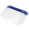 Face Shield, 13 x 8.5" Plastic Sheild with Foam back and elastic head band, 2/Bag, 50 Bags/Carton