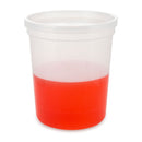 Container, Multi-Purpose, PP, Economy Style, 32oz (960mL), Separate HDPE Snap Lid, Natural