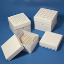 Freezing Box, 2", Cardboard, 64-Place (8x8 format), fits 1.0mL and 2.0mL CryoCLEAR vials, White