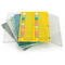 Slide File Folder with Clear Hinged Lids, 20-Place, HIPS/SAN, Blue