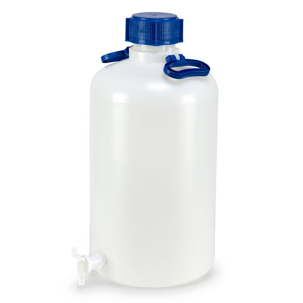 Carboy with Spigot, HDPE, Heavy-Duty, 25 Liter