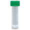 Transport Tube, 5mL, with Separate Green Screw Cap, PP, Conical Bottom, Self-Standing, Molded Graduations