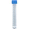Transport Tube, 10mL, with Separate Blue Screw Cap, PP, Conical Bottom, Self-Standing, Molded Graduations