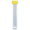 Transport Tube, 10mL, with Separate Yellow Screw Cap, PP, Conical Bottom, Self-Standing, Molded Graduations