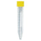 Centrifuge Tube, 10mL, with Attached Yellow PP Screw Cap, PP, Printed Graduations, STERILE, 100/Bag, 10 Bags/Unit