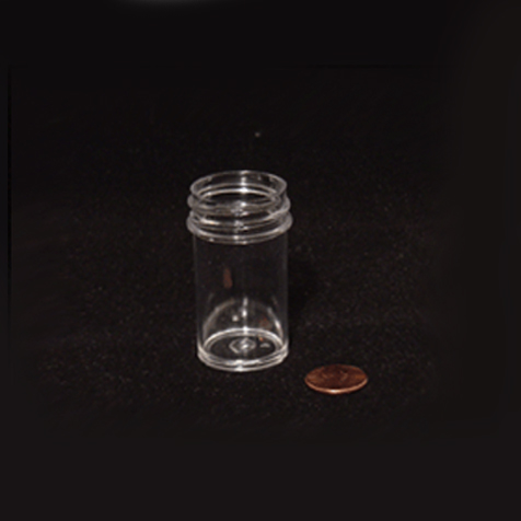 Jar, Wide Mouth, 26mL (7/8oz), PS, 33mm Opening, 1 x 1 7/8"   (Screw Cap Packaged Separately)