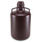 Carboy, Round with Handles, Amber HDPE, Amber PP Screwcap, 20 Liter, Molded Graduations, Autoclavable