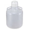 Carboy, Round with Handles, PP, White PP Screwcap, 10 Liter, Molded Graduations, Autoclavable