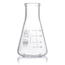 Flask, Erlenmeyer, Globe Glass, 125mL, Wide Mouth, Dual Graduations, ASTM E1404, 12/Box