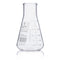 Flask, Erlenmeyer, Globe Glass, 250mL, Wide Mouth, Dual Graduations, ASTM E1404, 12/Box