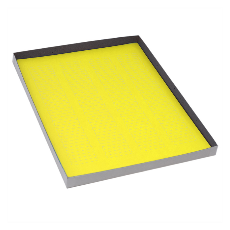 Label Sheets, Cryo, 38x6mm, for Microplates, 20 Sheets, 156 Labels per Sheet, Yellow
