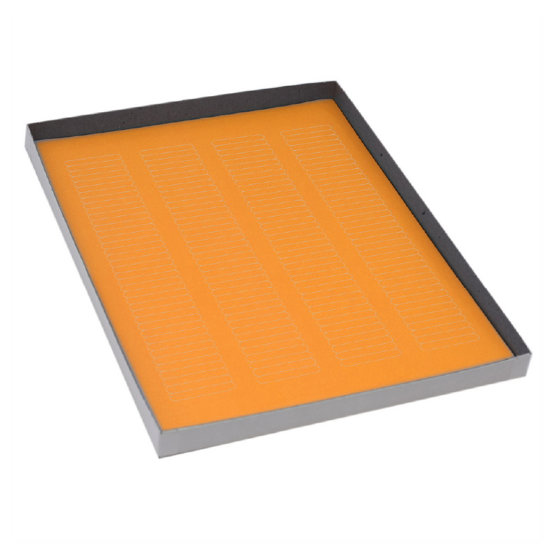 Label Sheets, Cryo, 38x6mm, for Microplates, 20 Sheets, 156 Labels per Sheet, Orange
