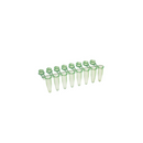 SIMPORT AMPLITUBE PCR REACTION STRIPS - Reaction Strip with Attached Individual Caps, Dome Cap, Green, 125/cs