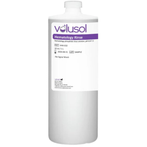 Volu-Sol Hematology Rinse (32 oz / 1 L)  Case of 12