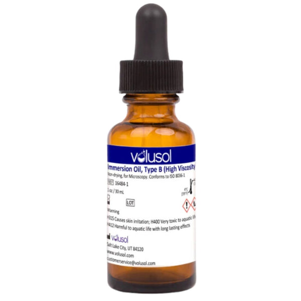 Volu-Sol Immersion Oil, Type B (High Viscosity) (1 oz / 30 mL)