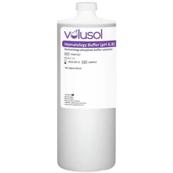 Volu-Sol Hematology Buffer (pH 6.8) (32 oz / 1 L)  Case of 12