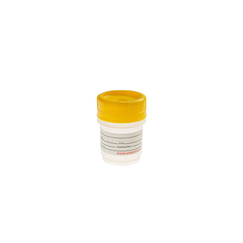 SIMPORT URINE SPECIMEN CONTAINERS - Urine Container, 60mL, Non-Sterile, 500/cs (20 cs/plt)