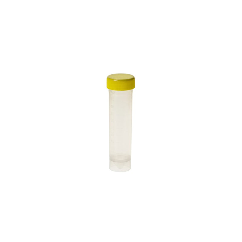 SIMPORT 50ML SAMPLE TUBES - Sample Tube, 30mm x 115mm, Non-Sterile, Yellow Cap, 100/bg, 5 bg/cs