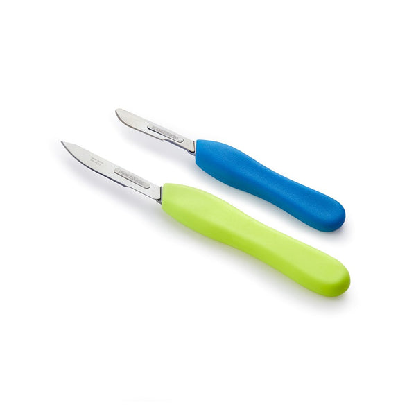 Color Scalpel Handles, Short, 3.875 in, 22 Fitment, Green