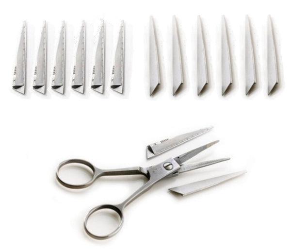 Replaceable Scissor Combo, 5", Handle & Set of 6 Tips