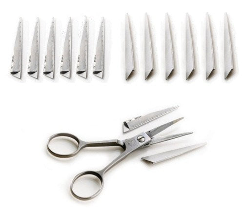 Replaceable Scissor Combo, 7", Handle & Set of 6 Tips