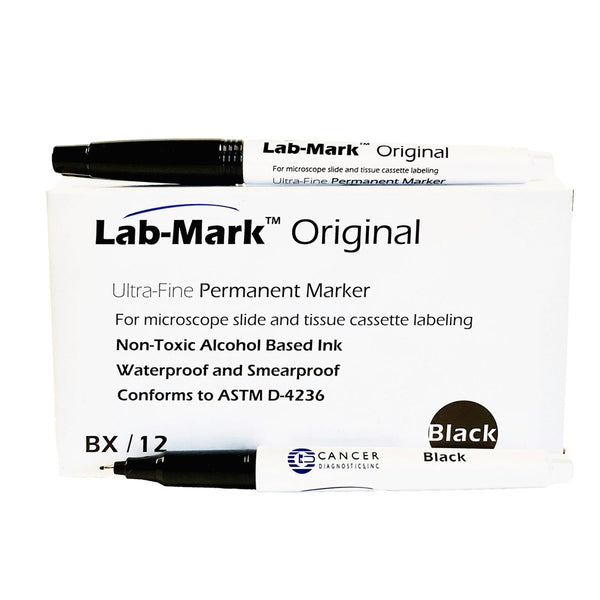 LabMark Pen, Original Slide/Cassette Marker, Black 12/BX