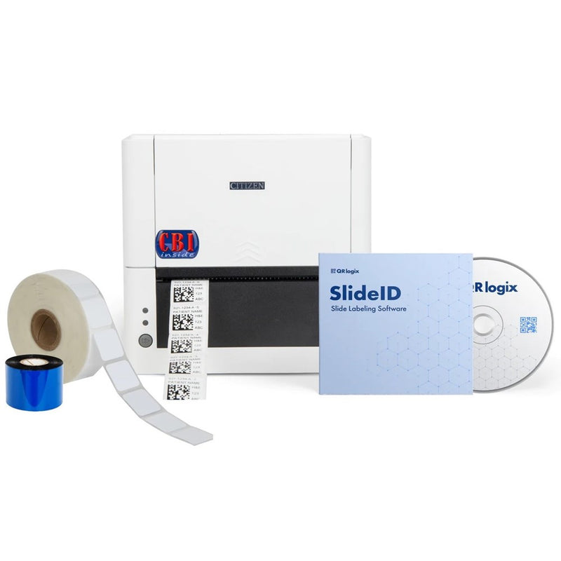 QRlogix SlideID Printer Package, stick-on slide labeling - Basic