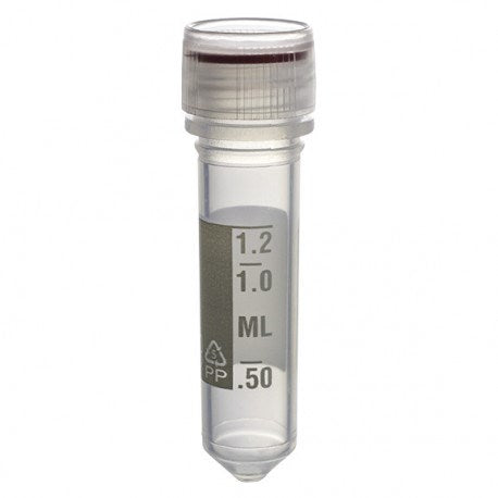 SIMPORT MICREWTUBE TUBES WITH O-RING SEAL SCREW CAP - 2.0mL Tube, Round Bottom, Sterile, Printed, 50/pk, 10 pk/cs (Temporarily Unavailable for Sale)
