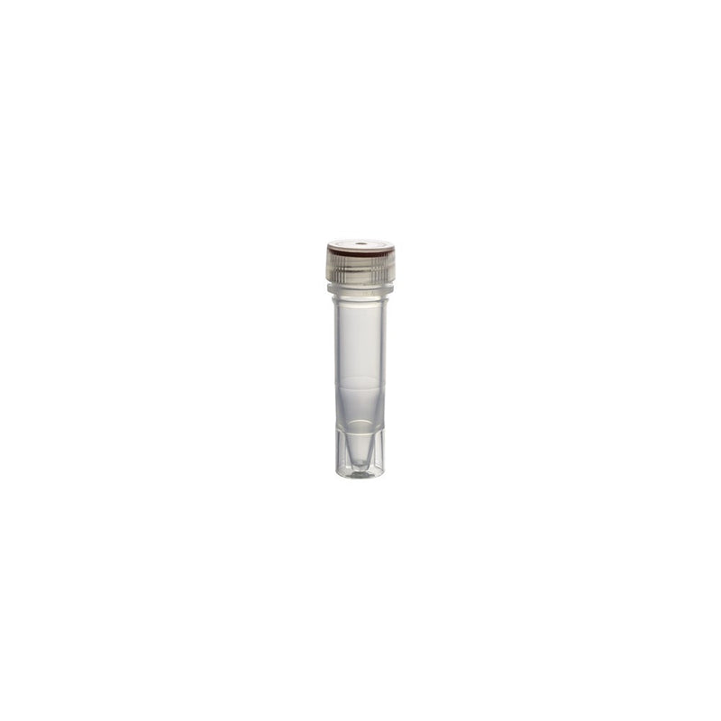 SIMPORT MICREWTUBE TUBES WITH O-RING SEAL SCREW CAP - 2.0mL Tube, Flat Top, Self Standing, O-Ring, Non Print, Sterile, 50/pk, 10 pk/cs